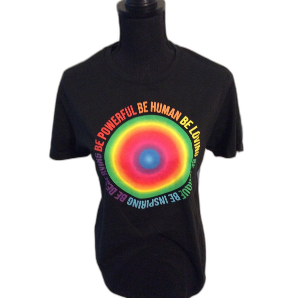 New NWT Tillys PRIDE Be Human Tee Shirt Small Rainbow